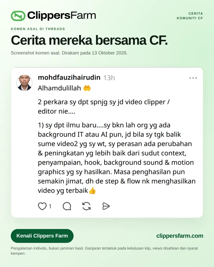Threads comment from mohdfauzihairudin